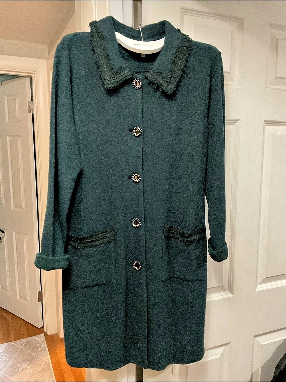 Karl Lagerfeld Wool light weight topper in Green Size XL